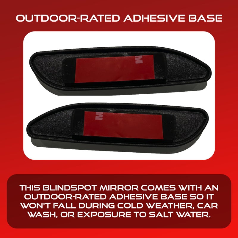 Utopicar Long Blind Spot Car Mirror Aesthetic Convex Mirrors - Side Mirror Engineered Design - Up & Down Adjustable - Blind Spot Rear View Mirrors for Car (2-Pack) - Image 5